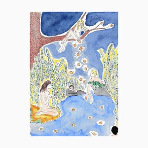 Gabrielle Rul, Les Feuilles Volantes, 2020, Watercolor