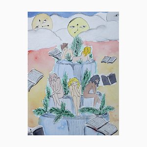 Gabrielle Rul, Les Pensées, 2021, Watercolor