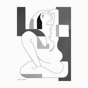 Hildegarde Handsaeme, Signora: The Shadows of Grey, 2022, Acrylique sur Papier