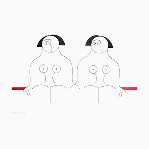 Hildegarde Handsaeme, Twins, 2014, Dessin à l'encre