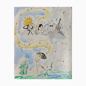 Gabrielle Rul, She Makes the Rain, She Makes the Sun, 2022, Aquarell