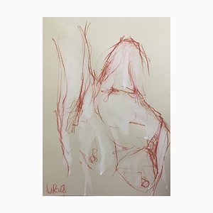 Laurent Anastay-Ponsolle, Cuerpo 1, 2018, Acuarela y Sanguine