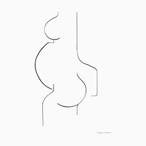 Hildegarde Handsaeme, Pregnant, 2016, Ink Drawing