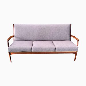Vintage Teak & Fabric Sofa