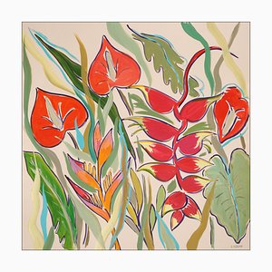 Romina Milano, Squared Tropical Garden, 2023, Acrylique sur Papier