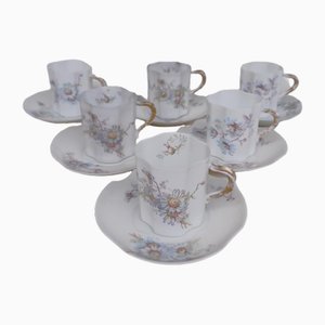 Porcelain Cups from Limoges, Early 20th Century, Set of 12