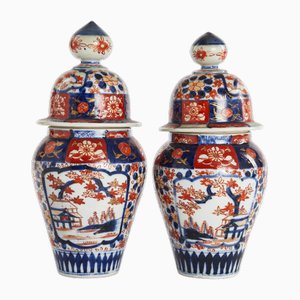 Lidded Vases, China, 1890, Set of 2