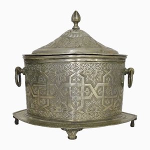 Moroccan Tea Box in Silver Metal, 1920s