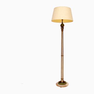 Französische Stehlampe aus Onyx & Vergoldetem Metall, 1920er