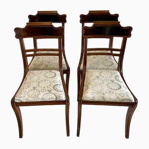 Regency Mahogany Dining Chairs, 1820s, Set of 4