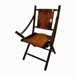 Antiker Stuhl aus Leder