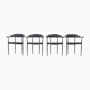 P40 Dining Chairs by Giancarlo Vegni for Fasem, Italy, 1980s, Set of 4