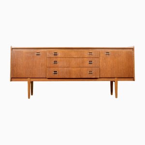 Credenza in teak e ottone di Wrighton, Danimarca, anni '60