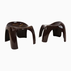 Space Age Plastic Stools by Stacy Dukes for Artemide, 1970s, Set of 2