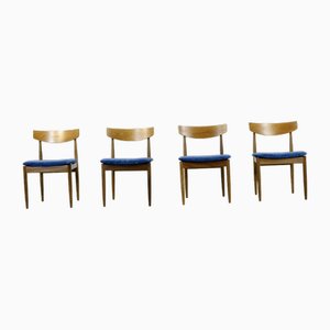 Chaises de Salle à Manger en Teck et Cuir Aniline par Ib Kofod-Larsen pour G-Plan, 1960s, Set de 4