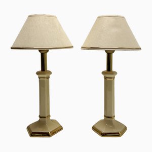 Small French Ceramic Table Lamps by Louis Drimmer, 1970s, Set of 2