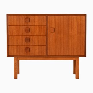 Swedish Sideboard in Teak with Drawers and Storage Compartment, 1960s