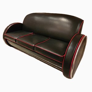 Streamline Sofa im Art Deco Stil, 1980er