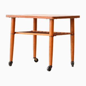 Teak Table with Wheels, 1960s