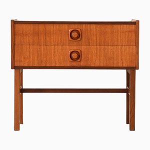 Bedside Table with 2 Drawers, 1960s