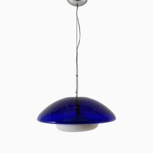 Bauta Pendant Lamp in Murano Glass by Archiveo Vistosi, Italy, 1980s