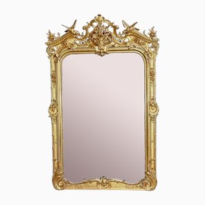 Miroir Louis XV en Bois Doré, Début 19ème Siècle