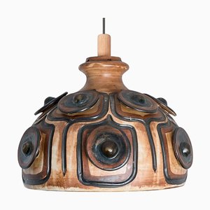 Lámpara colgante de cerámica, Dinamarca, años 70