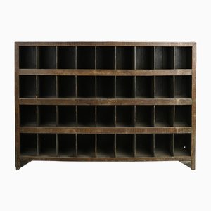 Wooden Shelving with 36 Storage Compartments