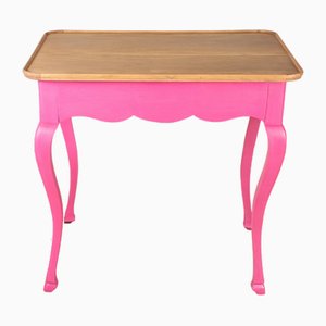 Mesa auxiliar vintage en rosa