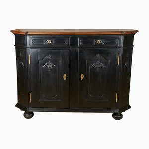 Credenza vintage nera in legno