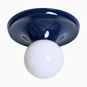 Applique Light Ball Mid-Century en Métal Bleu par Achille Castiglioni pour Flos, Italie, 1970s