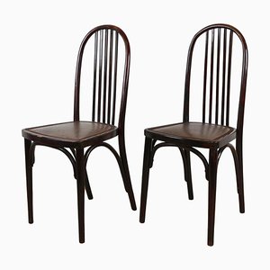 Art Nouveau 1st Edition Thonet Chairs attributed to Josef Hoffmann, 1906, Set of 2
