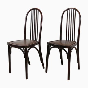 Set of Art Nouveau 1st Edition Thonet Chairs attributed to Josef Hoffmann, 1906