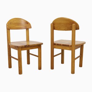 Dining Chairs in Pinewood attributed to Rainer Daumiler, 1970s, Set of 2