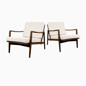 Mid-Century Modern Scandinavian Lounge Chairs, 1960s, Set of 2