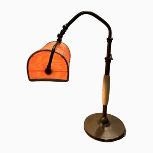 Ministerial Brass Lamp with Bakelite Handle, 1930s