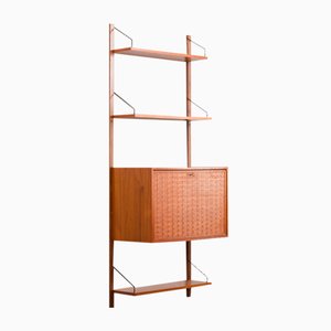 Teak Home Office Wall Unit by Poul Cadovius for Cado, Denmark, 1960s