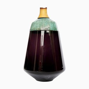 Purple and Turquoise Ruby Stacking Vessel by Pia Wüstenberg