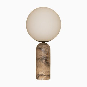 Tobacco Alabaster and Steel Atlas Table Lamp by Simone & Marcel