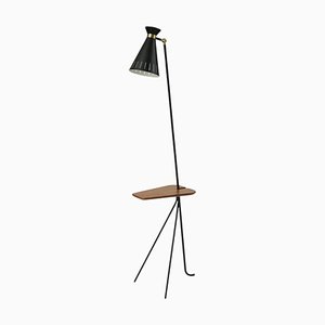 Lámpara de pie Cone con mesa en negro Noir de Warm Nordic
