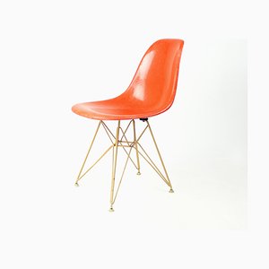 Orange Eiffel Shell Chair by Charles and Ray Eames for Herman Miller, 1960s