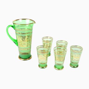 Vintage Drinking Set attributed to Borska Svorion, Czechoslovakia, 1960s, Set of 6