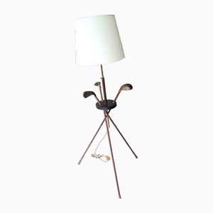 Golf Floor Lamp attributed Jacques Adnet, 1940s