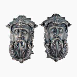 Heurtoirs de Porte en Bronze, Italie, 1980s, Set de 2