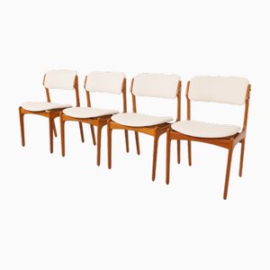 Model 49 Dining Chairs in Teak attributed to Erik Buch, Set of 4