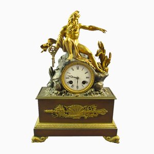Bronze Autch Table Warning Manual Pendolino Sculpture Neptune France Color Oro Period 1860