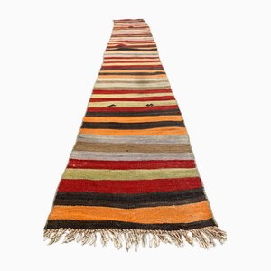 Alfombra de camino Kilim turca vintage