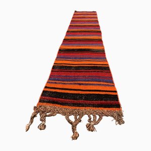 Alfombra de camino Kilim turca vintage