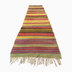 Alfombra de camino Kilim turca vintage