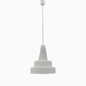 Opaline Glass Pyramid Ceiling Lamp from Peill & Putzler, Germany, 1960s